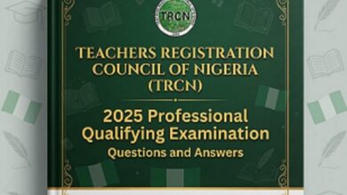 Teachers Registration Council of Nigeria (TRCN) 2025 Professional Qualifying Examination Questions and Answers
