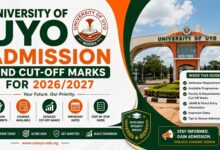 University of Uyo Admission and Cut-Off Marks for 2026/2027