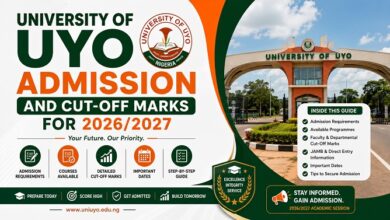 University of Uyo Admission and Cut-Off Marks for 2026/2027