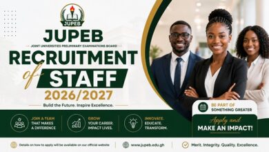 JUPEB Recruitment of Staff 2026/2027