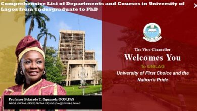 Comprehensive List of Departments and Courses in University of Lagos from Undergraduate to PhD