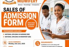 Akwa-Ibom State School of Nursing and Midwifery Sales of Admission Form