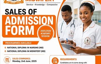 Akwa-Ibom State School of Nursing and Midwifery Sales of Admission Form